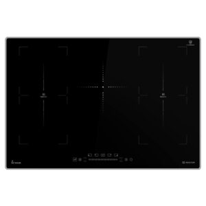 Placa induccion KKT KOLBE 77 cm | 11,2 kW | 5 fuegos | 9 niveles de potencia | marco delgado de acero inoxidable | Control Táctil | Temporizador | IH87705AL